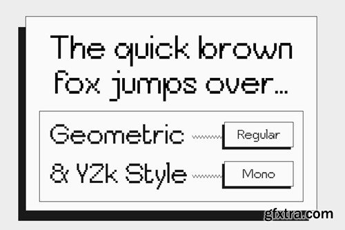 Bitend Geometric Edgy Y2K Pixel Font LJJHJ8Y