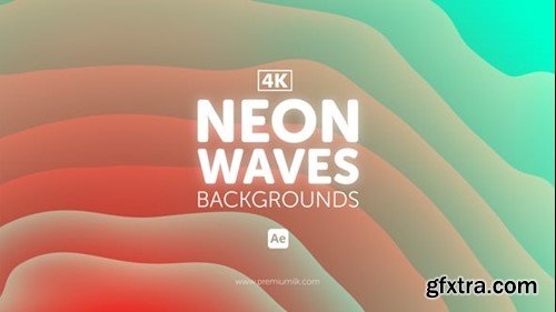 Videohive Neon Waves Backgrounds 55391898