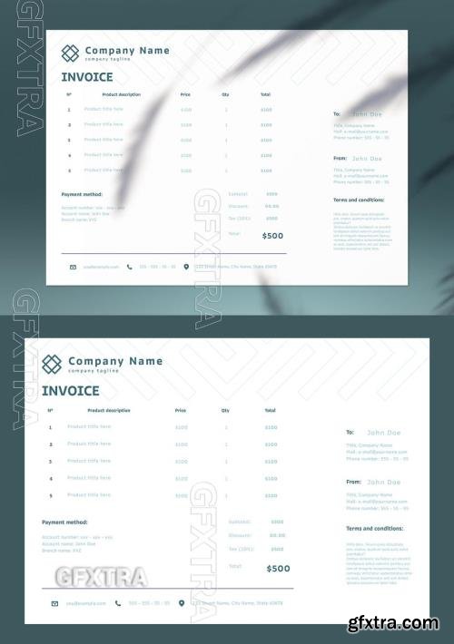 Modern Invoice Layout 782178325 Modern Invoice Layout 782178325