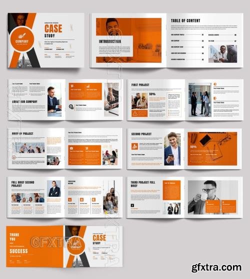 Case Study Booklet Template Design Layout Landscape 781493167
