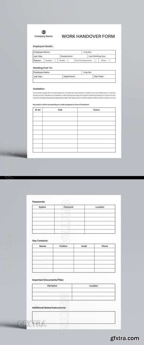 Work Handover Form Template 781491492 Work Handover Form Template 781491492