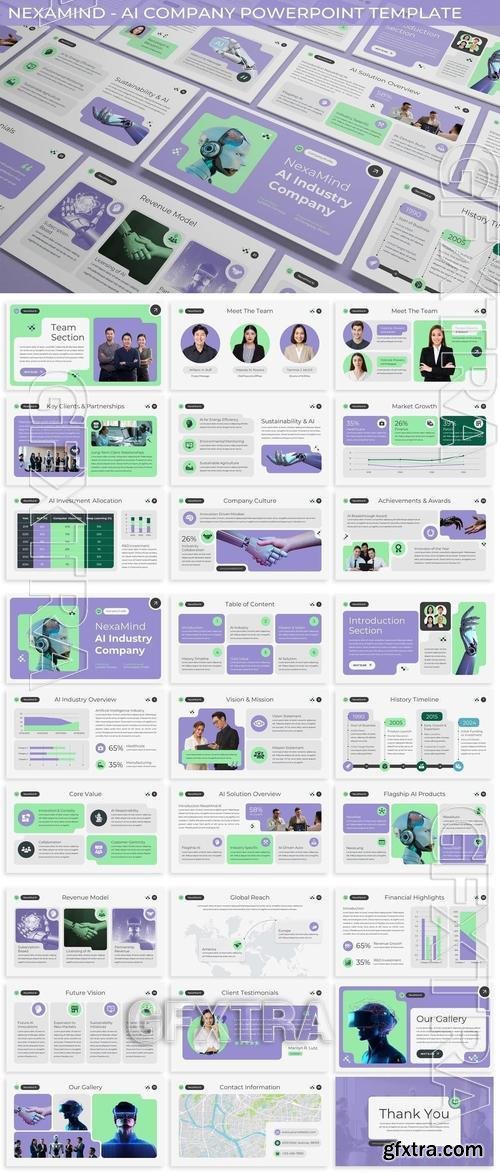 Nexamind - AI Company Powerpoint Template GT34JYJ