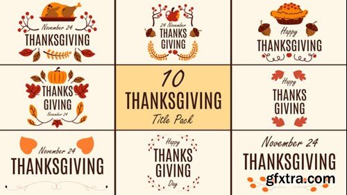 Videohive Thanksgiving Title Pack 54972268 Videohive Thanksgiving Title Pack 54972268