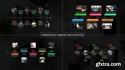 Videohive Horizontal Timeline With Photos 55457703 Videohive Horizontal Timeline With Photos 55457703