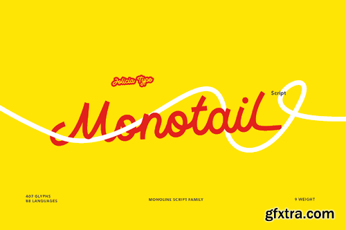 Monotail Script | Monoline Font Family F4KEWZY Monotail Script | Monoline Font Family F4KEWZY