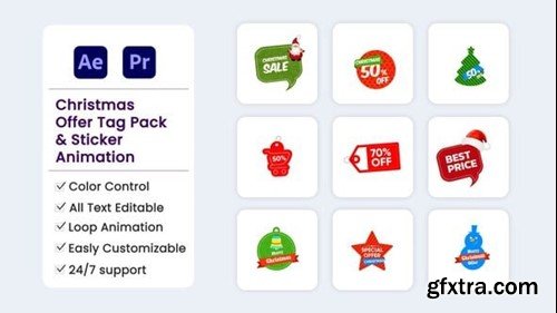 Videohive Christmas Offer Tag pack 55506208