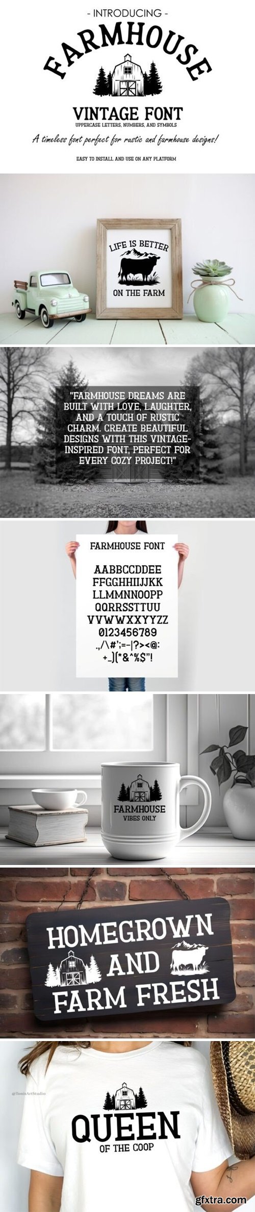 Farmhouse Vintage Font Farmhouse Vintage Font