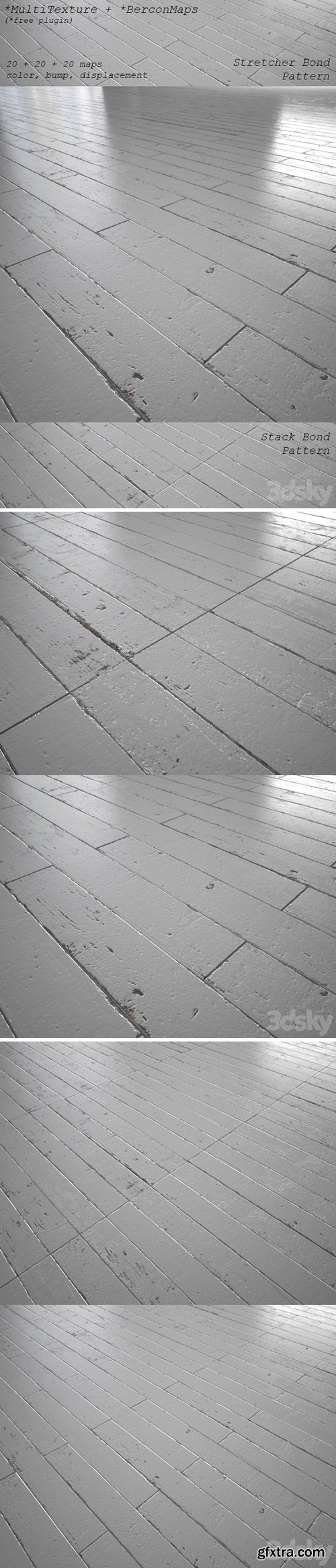 White Painted wood floor - MultiTexture White Painted wood floor - MultiTexture