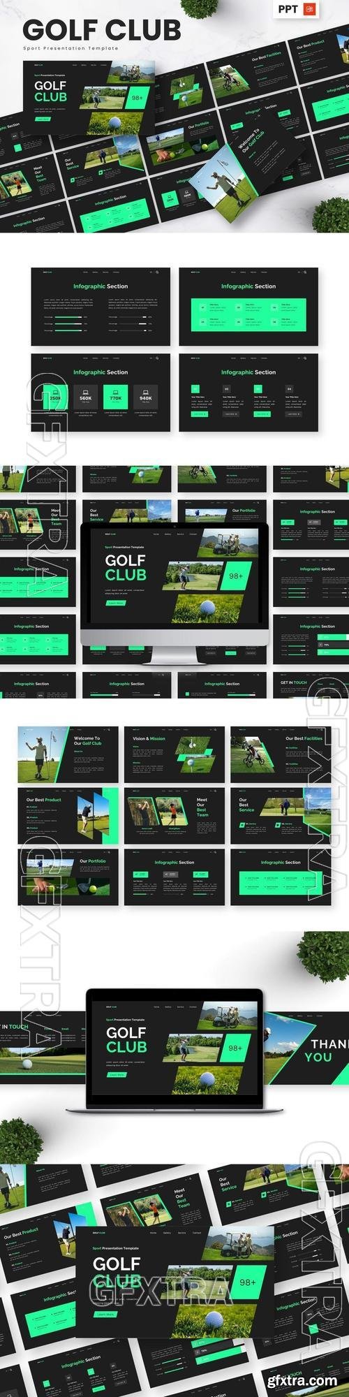 Golf Club - Sport Powerpoint Templates 592VXCA