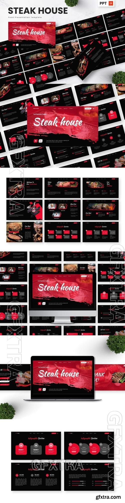Steak House - Food Powerpoint Templates VHM2T45
