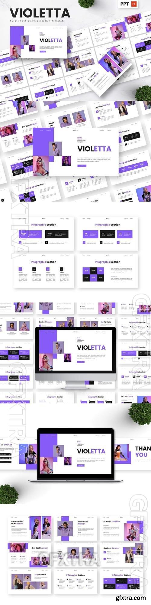 Violetta - Purple Fashion Powerpoint Templates VLGMNVV Violetta - Purple Fashion Powerpoint Templates VLGMNVV
