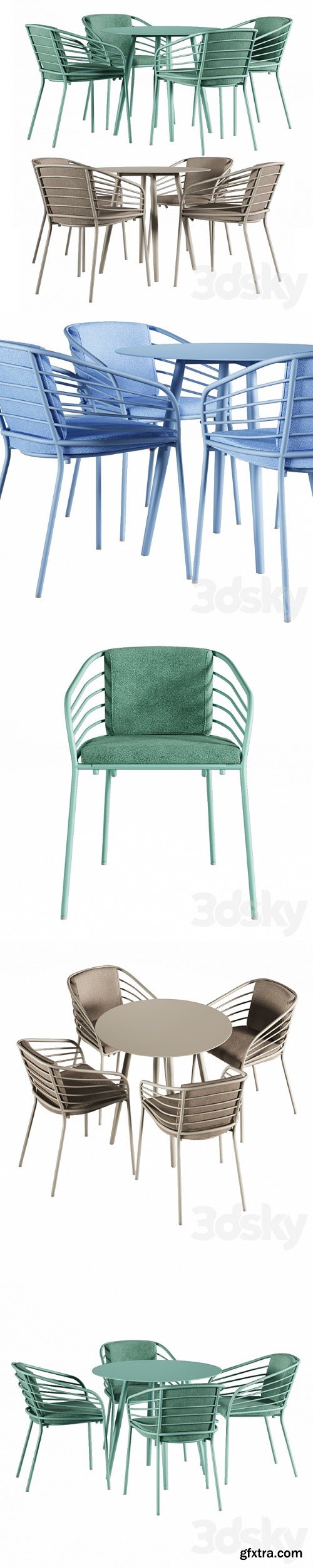 Canc&uacute;n Outdoor Cafe Table and Chair