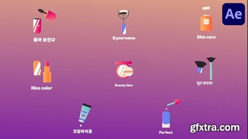 Videohive Beauty Makeup Icons for After Effects 55692813 Videohive Beauty Makeup Icons for After Effects 55692813