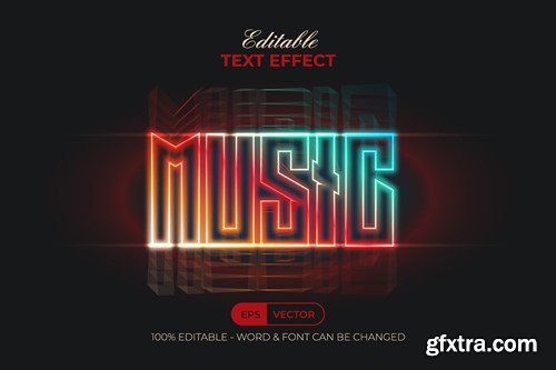 Music Text Effect Neon Style VQ32KMR
