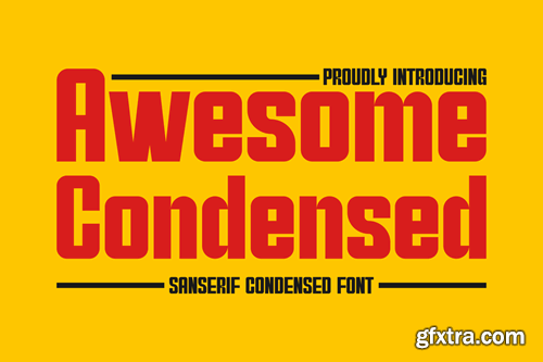 Awesome Condensed - Sans Serif Condensed Font TMSFL3V