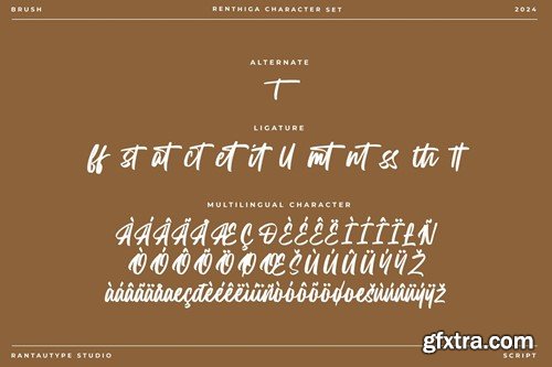 Renthiga Brush Handwritten Font 4HLHHH9