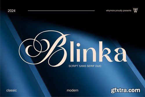 Blinka Bold Script Cursive Serif Luxury Font Duo BBMGZV3
