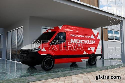 Delivery Car Mockup FNZHJL8