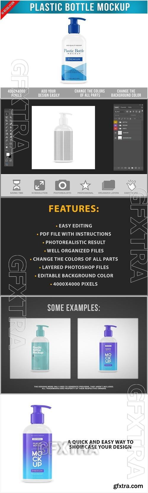 Plastic Bottle Mockup B43ZV6Z