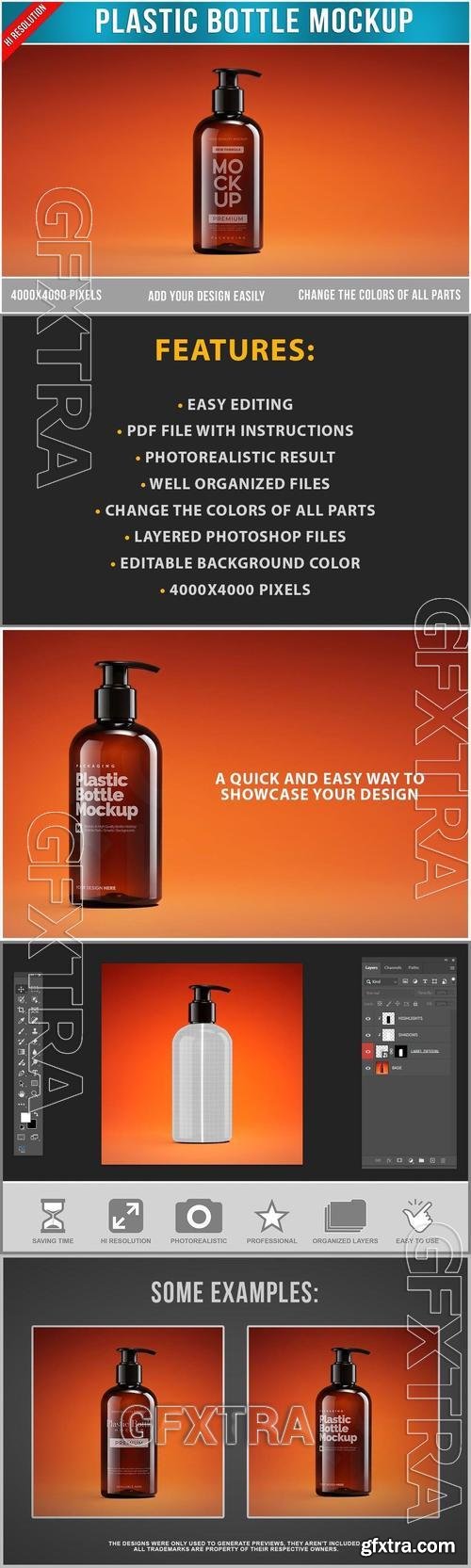 Plastic Bottle Mockup V3YWBXR