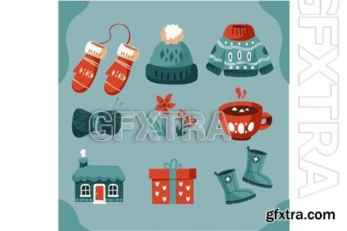 Elements Collection Winter Season Illustration H5GBYL2