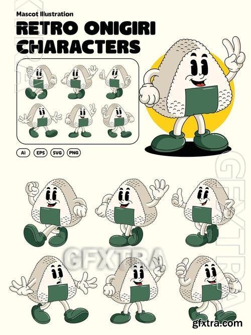 Retro Onigiri Characters PXTTHTN