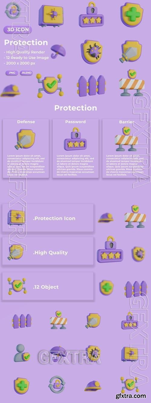 Protection 3D Icon TTHUT2Q