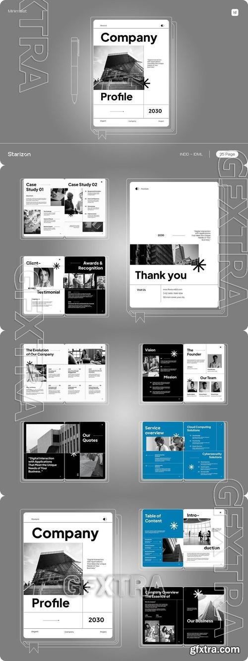 Grey Minimalist Company Profile Information 005 96B49N8