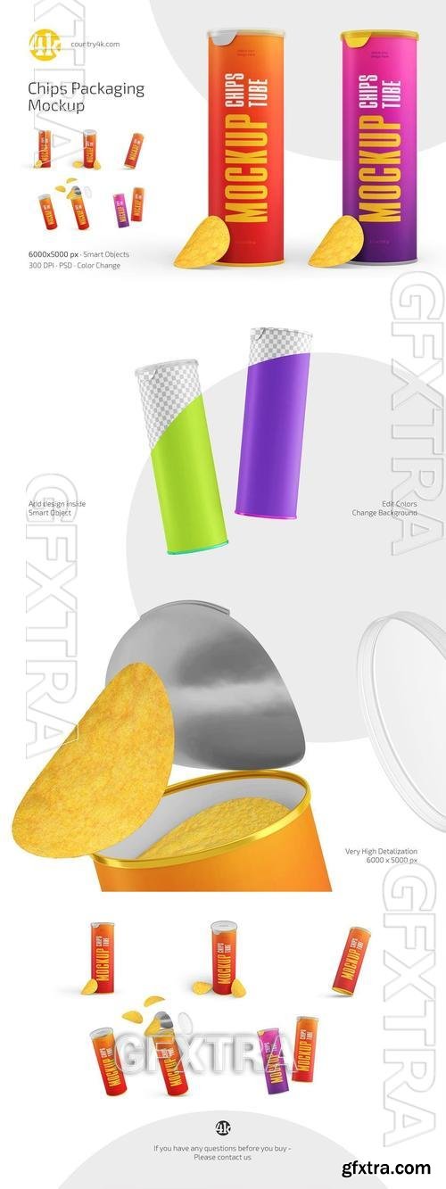 Chips Packaging Mockup Set HN2J4TJ Chips Packaging Mockup Set HN2J4TJ