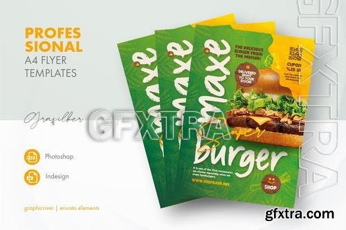 Burger Restaurant Flyer Templates PGB7LG7 Burger Restaurant Flyer Templates PGB7LG7