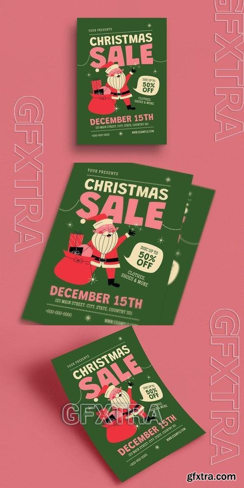 Modern Retro Christmas Sale Flyer 45FNVYM Modern Retro Christmas Sale Flyer 45FNVYM