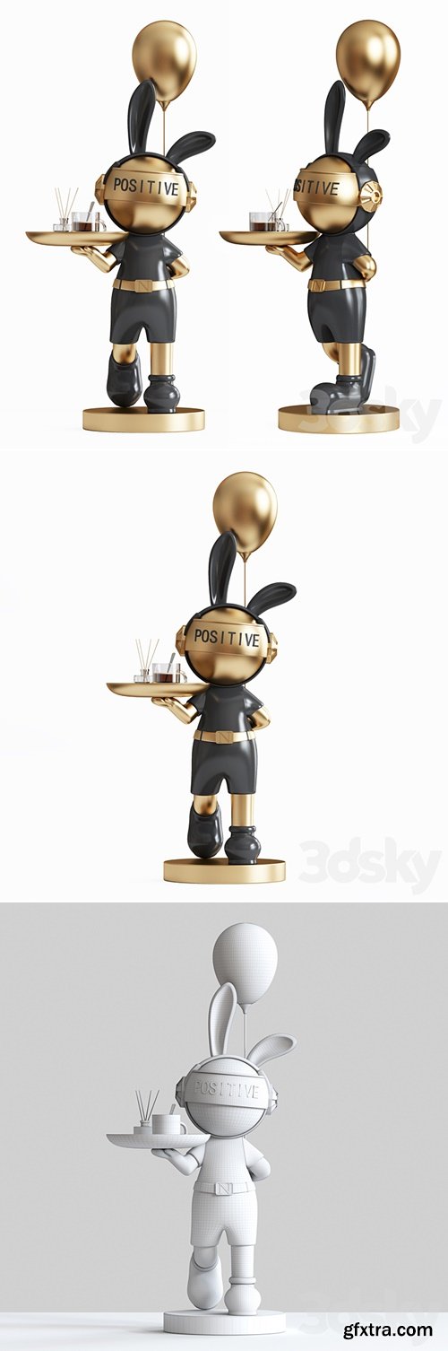 Rabbit sculpture shelving Rabbit sculpture shelving