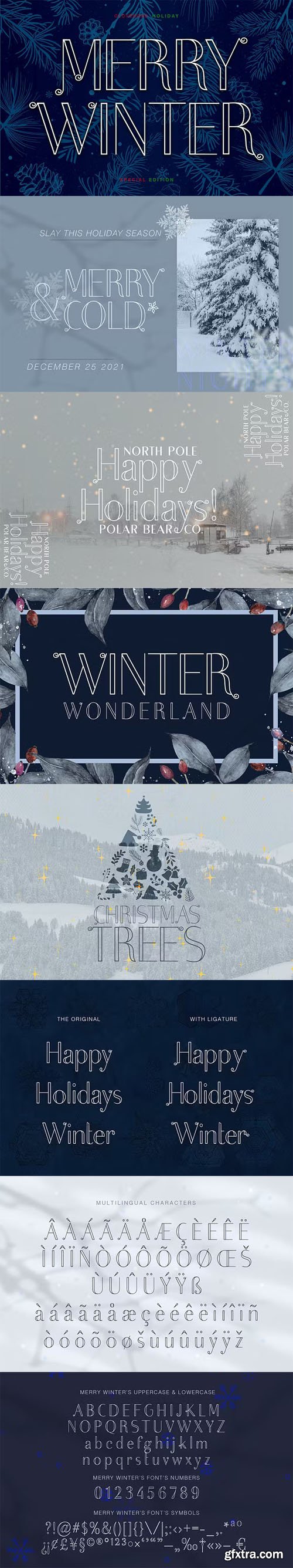 Merry Winter - Holiday Display Sans Serif Typeface Merry Winter - Holiday Display Sans Serif Typeface