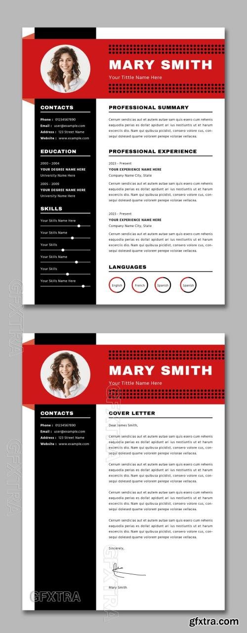 Creative Resume Layout With Cover Letter 749236133 Creative Resume Layout With Cover Letter 749236133