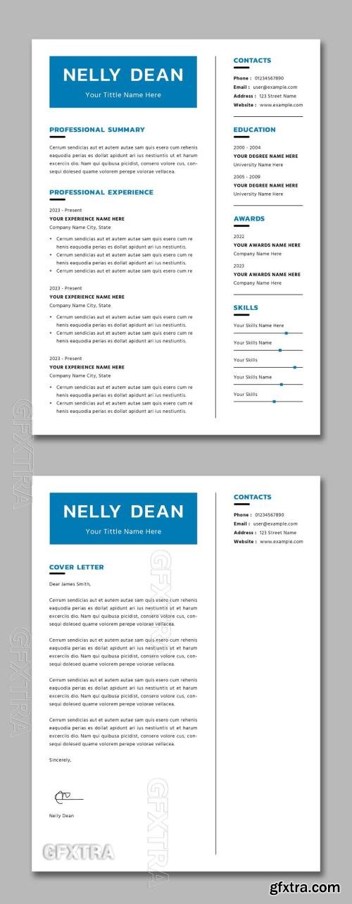 Clean Resume Design With Blue Accents 749760058 Clean Resume Design With Blue Accents 749760058