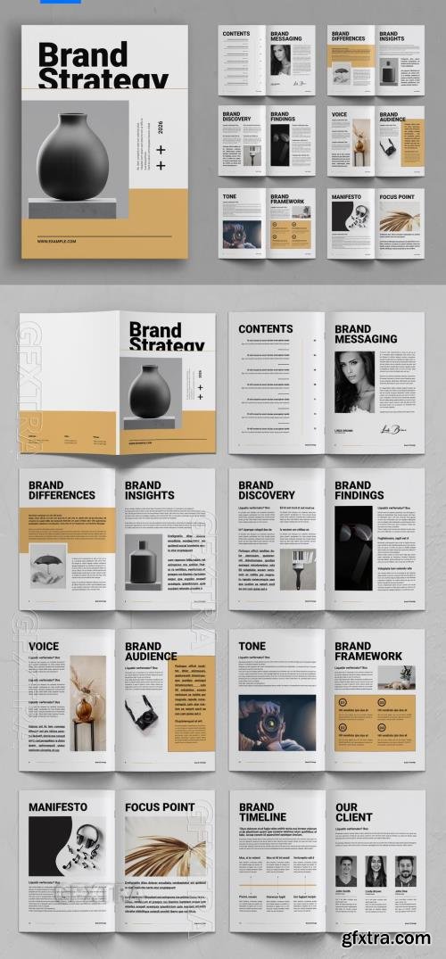 Brand Strategy Template Magazine Design Layout 762060588