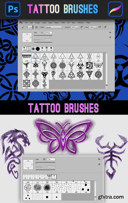30 Tattoo Brushes for Photoshop 30 Tattoo Brushes for Photoshop