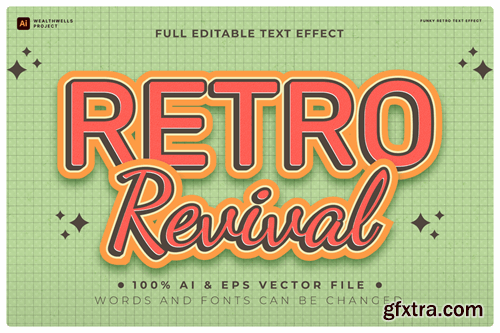 Funky Retro Text Effect TCDZKD3 Funky Retro Text Effect TCDZKD3