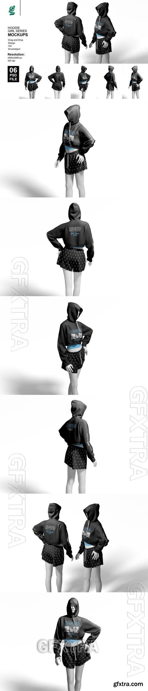 Mockup Hoodie Girl Series UV228B8 Mockup Hoodie Girl Series UV228B8