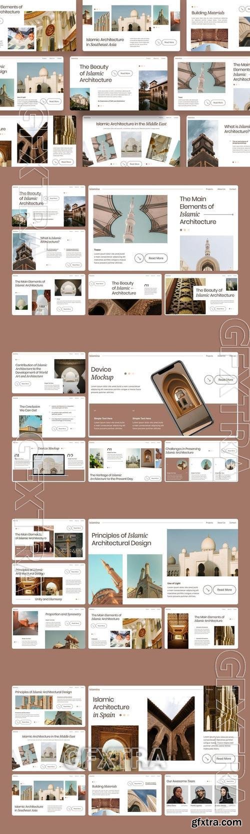 Islamic Architecture PowerPoint Template SU54DUX Islamic Architecture PowerPoint Template SU54DUX