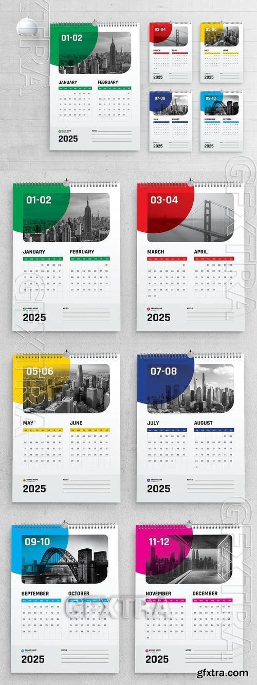 Modern 2025 Wall Calendar Design XP8LEJ2