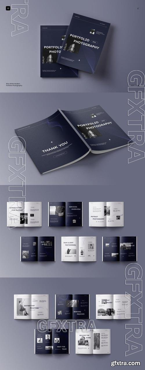 Blue White Modern Portfolio Photography | 001 5JJHL37