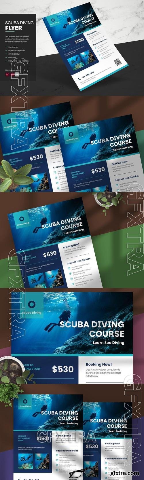 Blue Modern Scuba Diving Course Flyer 7R3G2H7