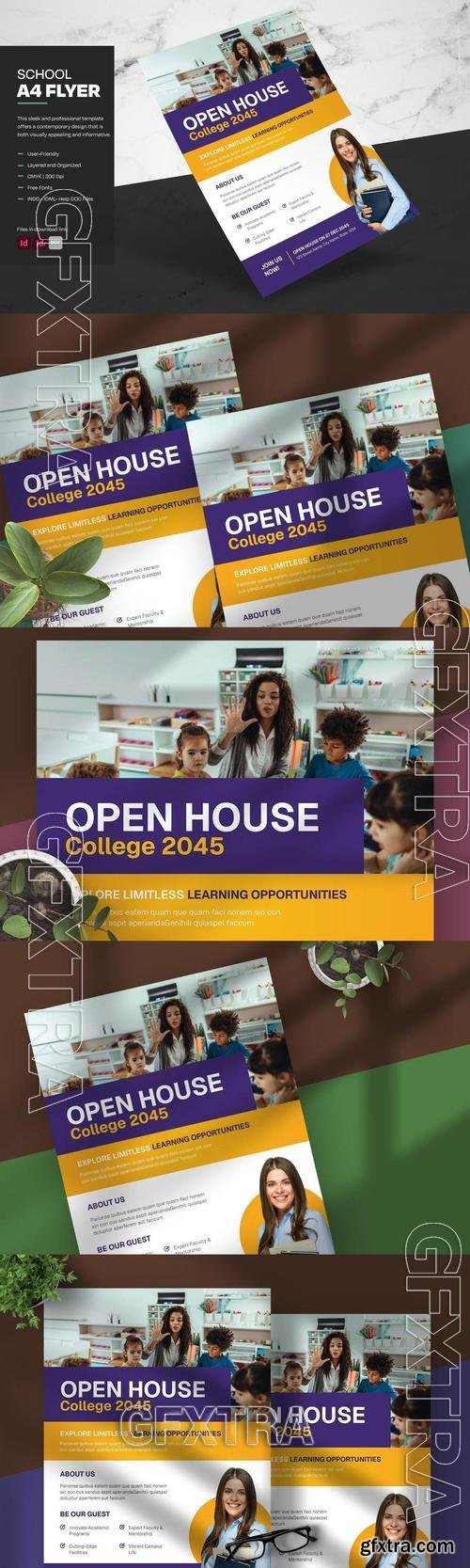 Modern School Open House Collage Flyer 6WKLQUY