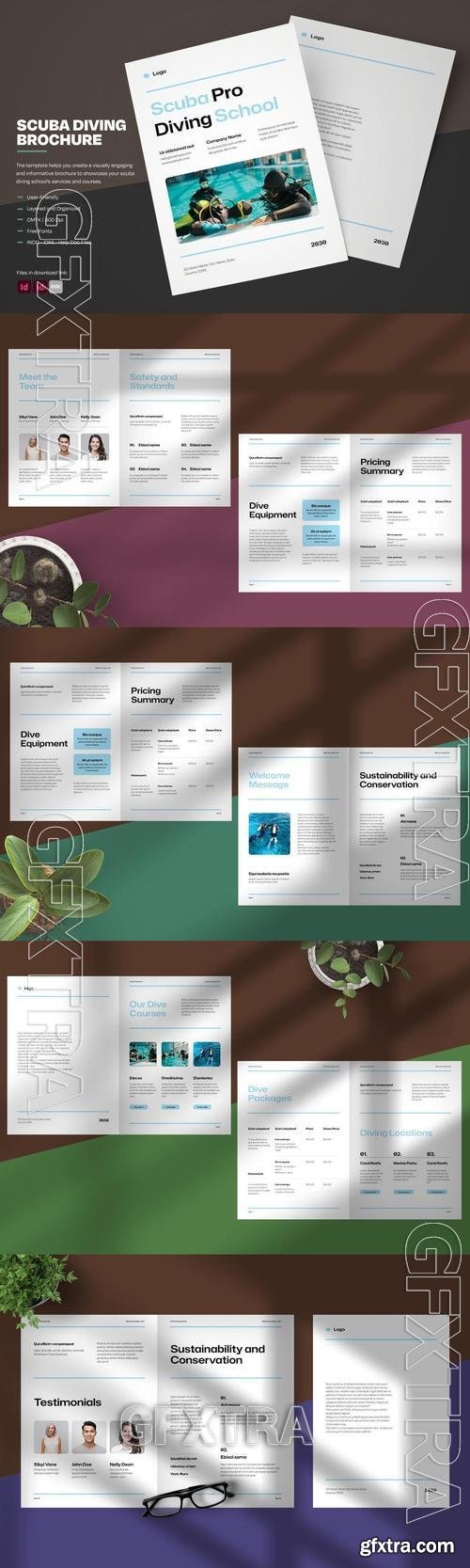 Modern Scuba Diving School Brochure C6S38NR