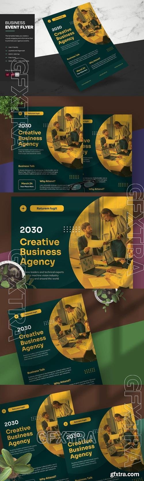 Green Modern Creative Business Agency Event Flyer TZLH7MS