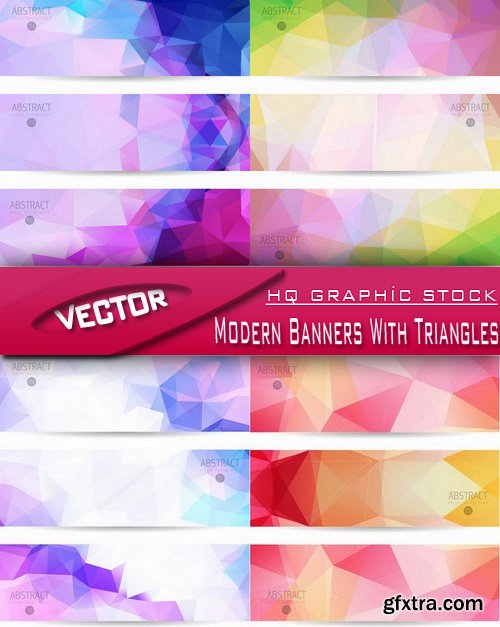 Stock Vector - Modern Banners With Triangles