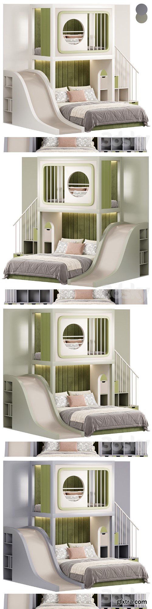 Designer two-level bed Kids room 10