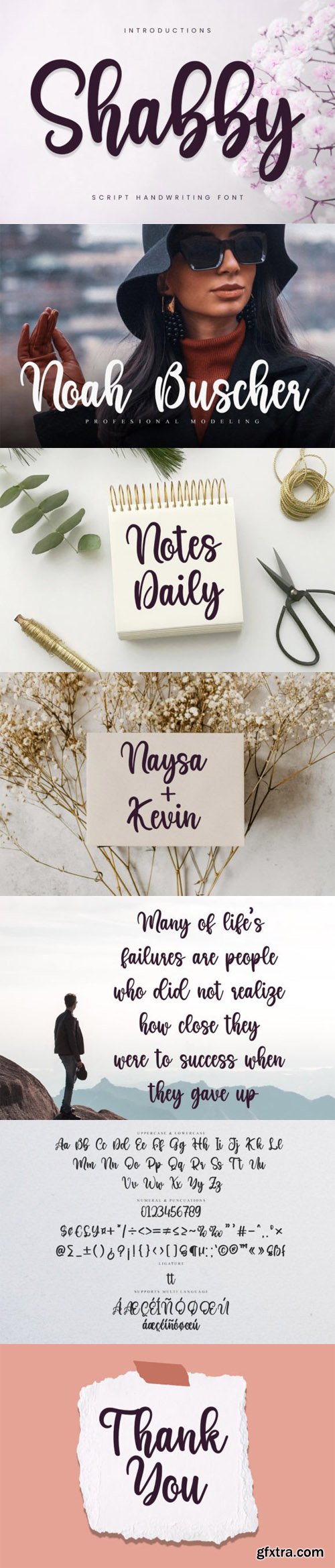 Shabby - Script Handwriting Font Shabby - Script Handwriting Font