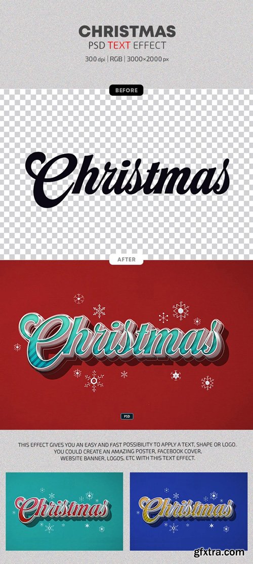 Christmas PSD Text Effects Christmas PSD Text Effects